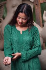 Viscose heavy work Long kurti - Image 3