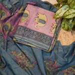 Unstitched pure cotton 3pc kurti set