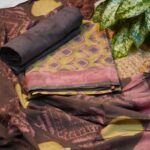 Unstitched pure cotton 3pc kurti set