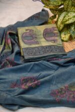 Unstitched pure cotton 3pc kurti set